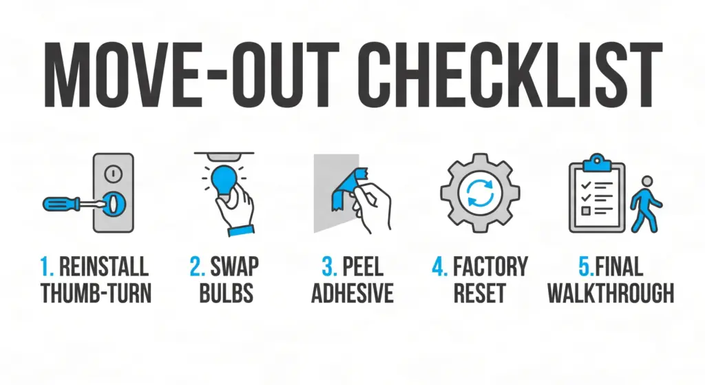 smart home for renters move out checklist