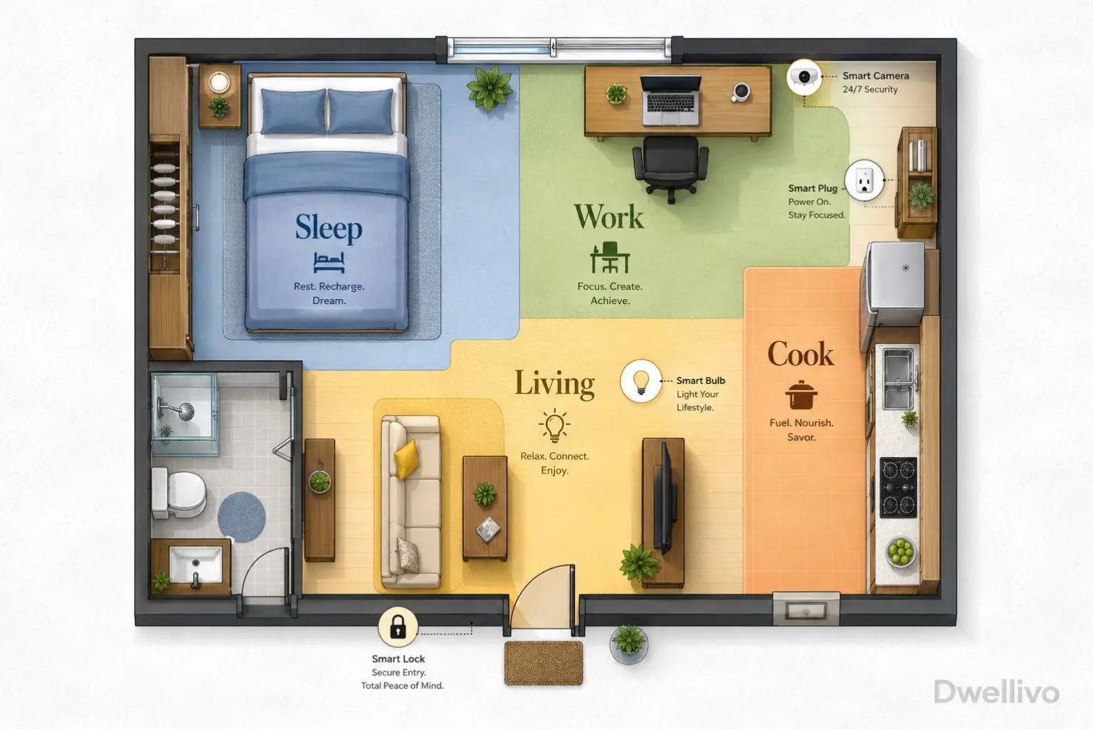 smart home ideas for studio apartment